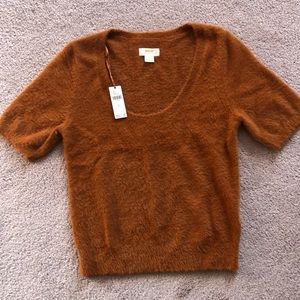Maeve scoop neck fuzzy sweater size M